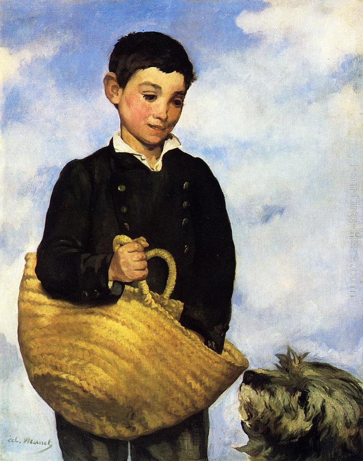 Boy with Dog painting - Eduard Manet Boy with Dog art painting